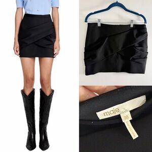 Maje Draped Mini Skirt